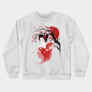 Red geisha Crewneck Sweatshirt